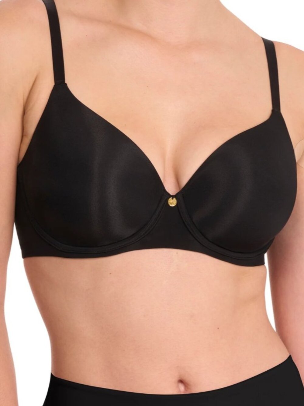 Natori Cloud Comfort Full Fit Back Smoothing T-Shirt Bra Sz 40DD Black